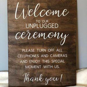 Unplugged Ceremony Sign